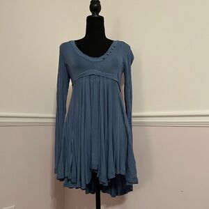 Free People boho tunic - blue